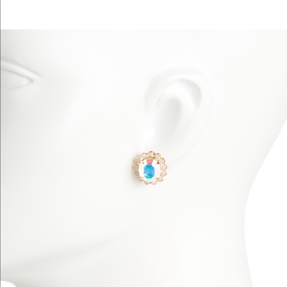 Sorrelli Halo Oval Crystal Stud Earrings NWT - Picture 3 of 13